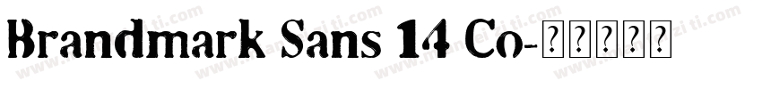 Brandmark Sans 14 Co字体转换